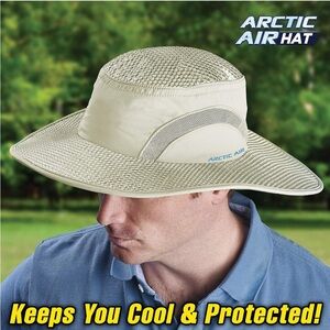 Arctic Hat Cooling Sun Hat With UV Protection Wide Brim OS Unisex As seen on TV
